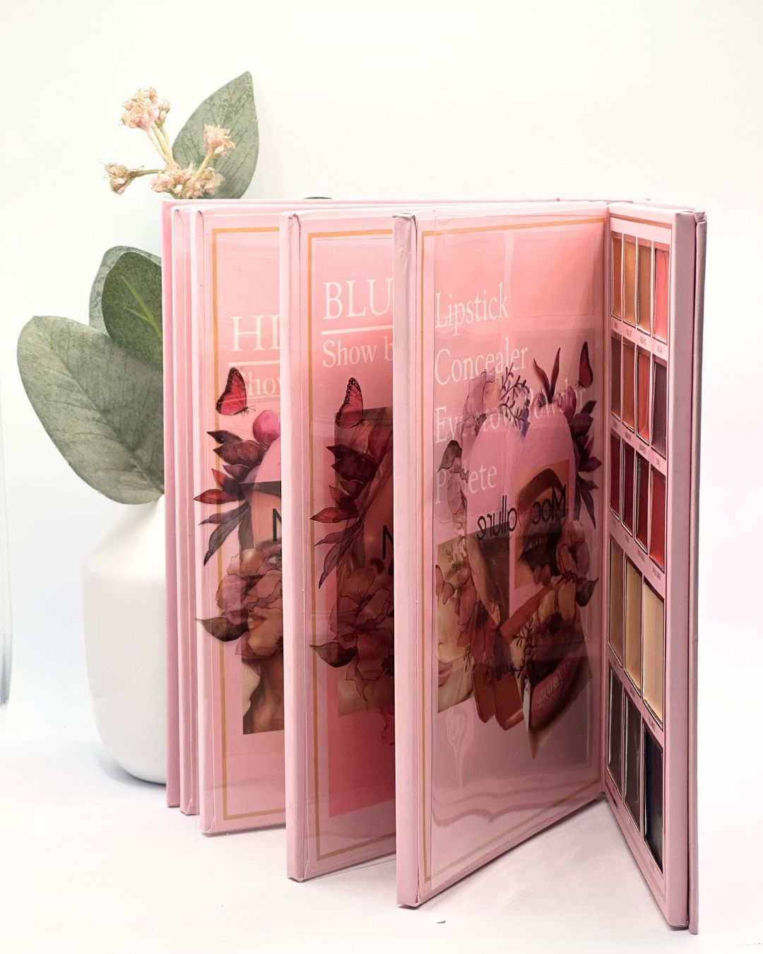 Mocallure Professional Makeup Book 5 in 1 Eyeshadow, Blush-On, Lip Colors, Highlighter & Concealer